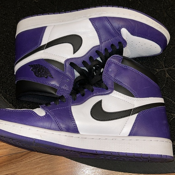Mens AIR JORDAN 1 RETRO HIGH OG COURT PURPLE 2.0 - Picture 4 of 7